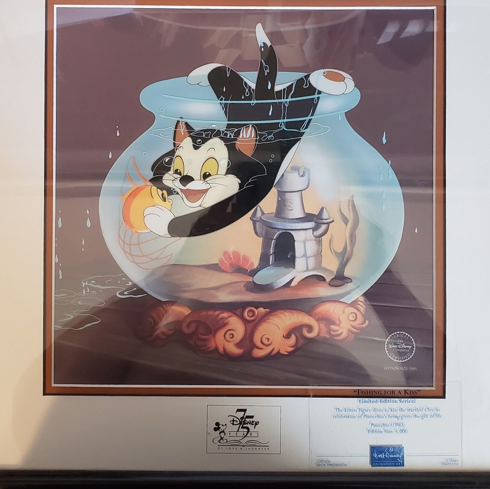 A Disney Print.  Fishing for a Kiss